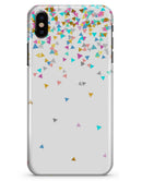 Multicolor Trianlges Over White  - iPhone X Clipit Case