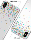Multicolor Trianlges Over White  - iPhone X Clipit Case