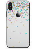Multicolor Trianlges Over White  - iPhone X Skin-Kit