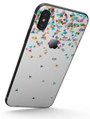 Multicolor Trianlges Over White  - iPhone X Skin-Kit