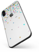 Multicolor Trianlges Over White  - iPhone X Skin-Kit