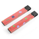 Multicolor Twigs and Eggs Over Coral - Premium Decal Protective Skin-Wrap Sticker compatible with the Juul Labs vaping device