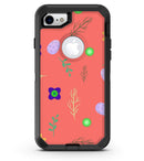 Multicolor Twigs and Eggs Over Coral - iPhone 7 or 8 OtterBox Case & Skin Kits