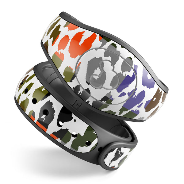 Multicolored Leopard Vector Print - Decal Skin Wrap Kit for the Disney Magic Band