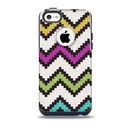 Multicolored Pixelated ZigZag CHevron Pattern Skin for the iPhone 5c OtterBox Commuter Case