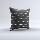 Mustache Galore Ink-Fuzed Decorative Throw Pillow