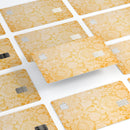 Mustard Yellow Cauliflower Damask Pattern - Premium Protective Decal Skin-Kit for the Apple Credit Card