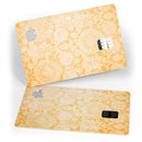 Mustard Yellow Cauliflower Damask Pattern - Premium Protective Decal Skin-Kit for the Apple Credit Card