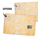 Mustard Yellow Cauliflower Damask Pattern - Premium Protective Decal Skin-Kit for the Apple Credit Card
