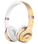 Mustard Yellow Cauliflower Damask Pattern Full-Body Skin Kit for the Beats by Dre Solo 3 Wireless Headphones