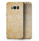 Mustard Yellow Cauliflower Damask Pattern - Samsung Galaxy S8 Full-Body Skin Kit