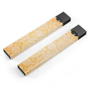 Mustard Yellow Cauliflower Damask Pattern - Premium Decal Protective Skin-Wrap Sticker compatible with the Juul Labs vaping device