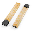 Mustard Yellow Cauliflower Damask Pattern - Premium Decal Protective Skin-Wrap Sticker compatible with the Juul Labs vaping device
