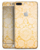 Mustard Yellow Cauliflower Damask Pattern - Skin-kit for the iPhone 8 or 8 Plus