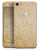 Mustard Yellow Cauliflower Damask Pattern - Skin-kit for the iPhone 8 or 8 Plus