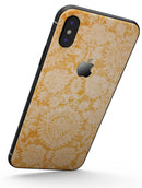 Mustard Yellow Cauliflower Damask Pattern - iPhone X Skin-Kit