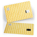 Mustard Yellow Chevron Pattern - Premium Protective Decal Skin-Kit for the Apple Credit Card