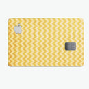 Mustard Yellow Chevron Pattern - Premium Protective Decal Skin-Kit for the Apple Credit Card