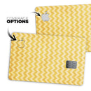 Mustard Yellow Chevron Pattern - Premium Protective Decal Skin-Kit for the Apple Credit Card