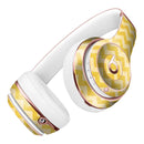 Mustard Yellow Chevron Pattern Full-Body Skin Kit for the Beats by Dre Solo 3 Wireless Headphones