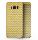 Mustard Yellow Chevron Pattern - Samsung Galaxy S8 Full-Body Skin Kit