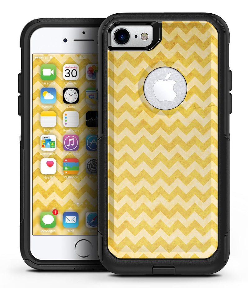 Mustard Yellow Chevron Pattern - iPhone 7 or 8 OtterBox Case & Skin Kits