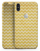 Mustard Yellow Chevron Pattern - iPhone X Skin-Kit