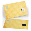 Mustard Yellow Cross Pattern - Premium Protective Decal Skin-Kit for the Apple Credit Card