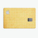 Mustard Yellow Cross Pattern - Premium Protective Decal Skin-Kit for the Apple Credit Card