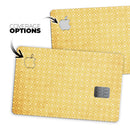 Mustard Yellow Cross Pattern - Premium Protective Decal Skin-Kit for the Apple Credit Card
