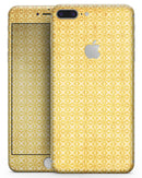 Mustard Yellow Cross Pattern - Skin-kit for the iPhone 8 or 8 Plus