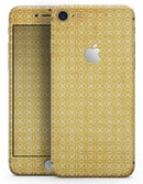 Mustard Yellow Cross Pattern - Skin-kit for the iPhone 8 or 8 Plus