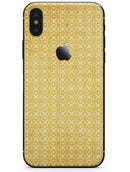 Mustard Yellow Cross Pattern - iPhone X Skin-Kit