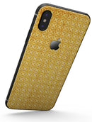 Mustard Yellow Cross Pattern - iPhone X Skin-Kit