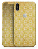 Mustard Yellow Cross Pattern - iPhone X Skin-Kit