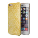 Mustard Yellow Damask Pattern iPhone 6/6s or 6/6s Plus 2-Piece Hybrid INK-Fuzed Case