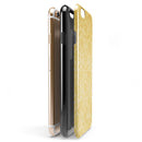 Mustard Yellow Damask Pattern iPhone 6/6s or 6/6s Plus 2-Piece Hybrid INK-Fuzed Case