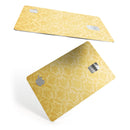 Mustard Yellow Damask Pattern - Premium Protective Decal Skin-Kit for the Apple Credit Card