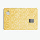 Mustard Yellow Damask Pattern - Premium Protective Decal Skin-Kit for the Apple Credit Card