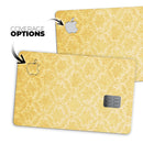 Mustard Yellow Damask Pattern - Premium Protective Decal Skin-Kit for the Apple Credit Card
