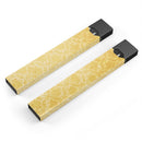 Mustard Yellow Damask Pattern - Premium Decal Protective Skin-Wrap Sticker compatible with the Juul Labs vaping device