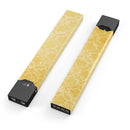 Mustard Yellow Damask Pattern - Premium Decal Protective Skin-Wrap Sticker compatible with the Juul Labs vaping device