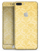 Mustard Yellow Damask Pattern - Skin-kit for the iPhone 8 or 8 Plus