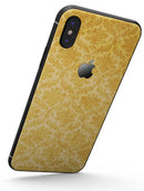 Mustard Yellow Damask Pattern - iPhone X Skin-Kit