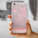 Muted Pink and Grunge Shimmering Orbs iPhone 6/6s or 6/6s Plus 2-Piece Hybrid INK-Fuzed Case