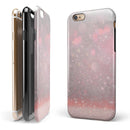 Muted Pink and Grunge Shimmering Orbs iPhone 6/6s or 6/6s Plus 2-Piece Hybrid INK-Fuzed Case