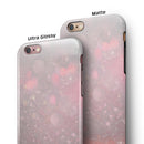 Muted Pink and Grunge Shimmering Orbs iPhone 6/6s or 6/6s Plus 2-Piece Hybrid INK-Fuzed Case