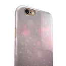 Muted Pink and Grunge Shimmering Orbs iPhone 6/6s or 6/6s Plus 2-Piece Hybrid INK-Fuzed Case