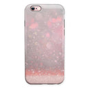 Muted Pink and Grunge Shimmering Orbs iPhone 6/6s or 6/6s Plus 2-Piece Hybrid INK-Fuzed Case