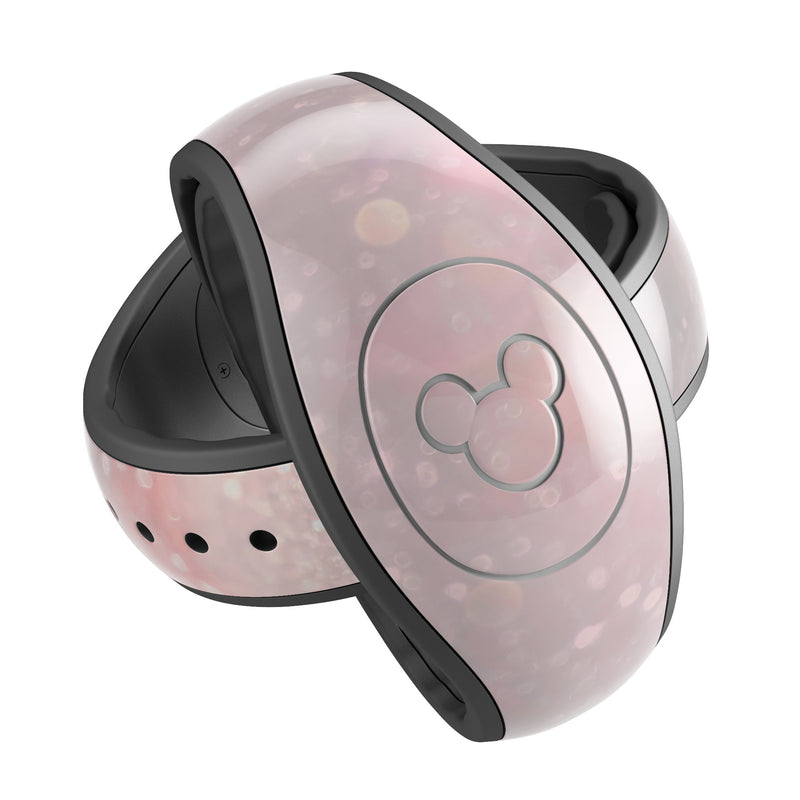 Muted Pink and Grunge Shimmering Orbs - Decal Skin Wrap Kit for the Disney Magic Band